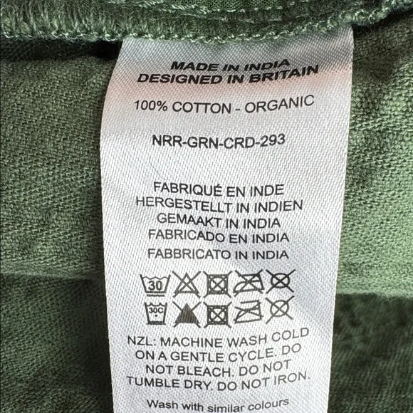 NWOT Lucy & Yak Norris Wide Leg Cotton Corduroy Trousers Green Size 2XL - Picture 9 of 14